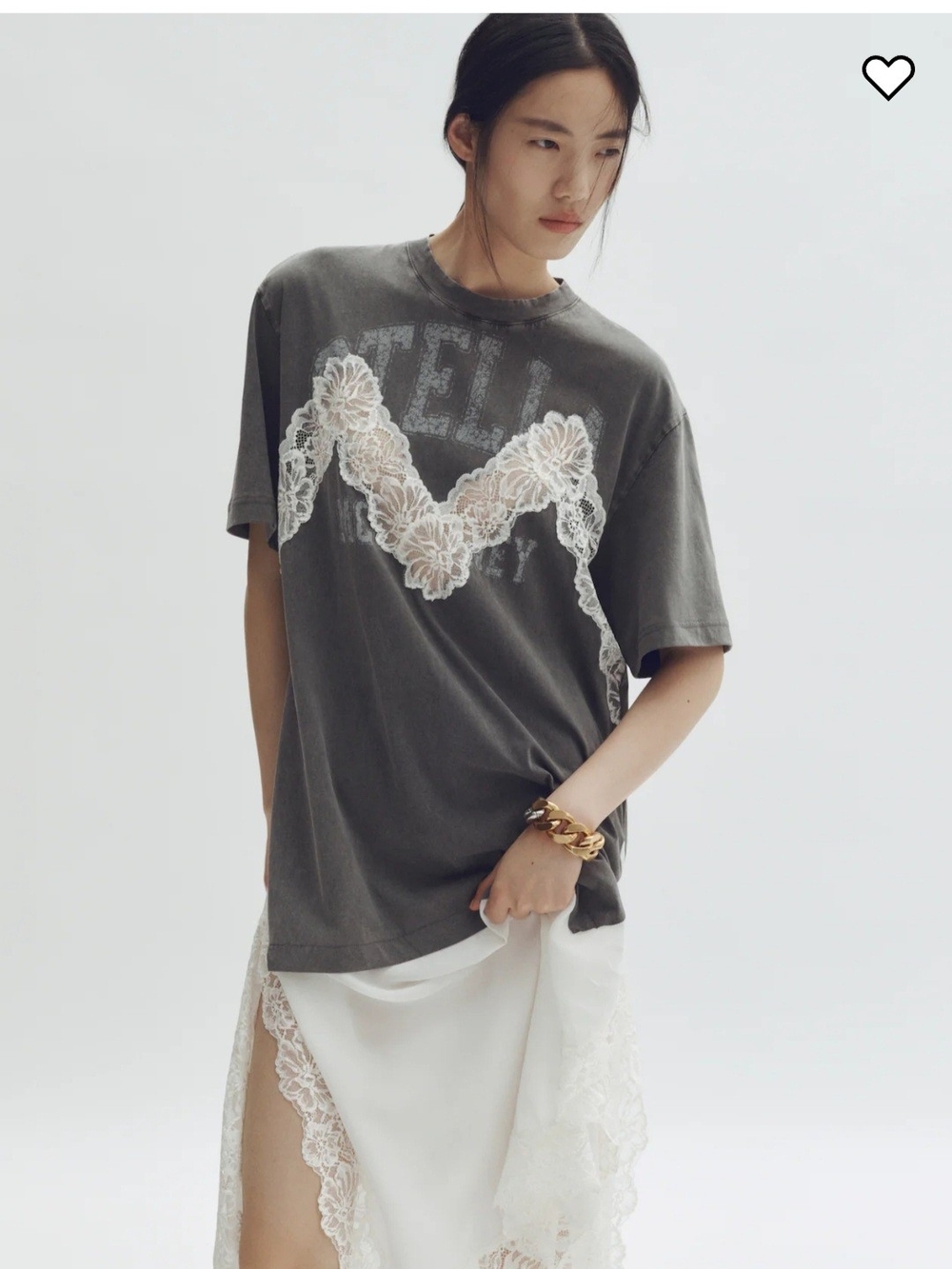 Stella McCartney H&M Lace-Trimmed T-Shirt Dress